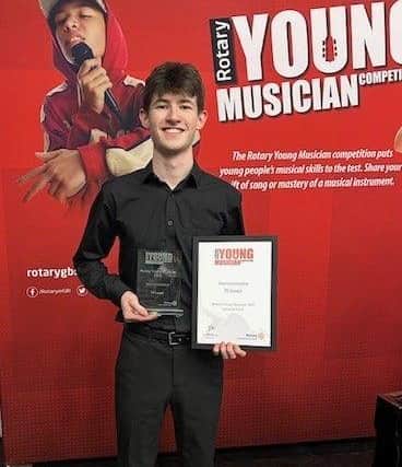 Johnny with his National Trophy and Certificate