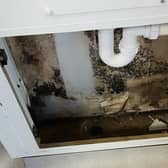 Pictures of mould growth at the Queen Elizabeth University Hospital in Glasgow.