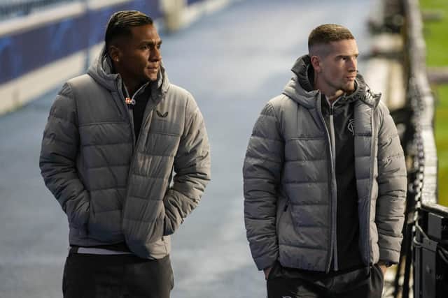 Rangers' Alfredo Morelos, left, and Ryan Kent are out of contract in the summer.