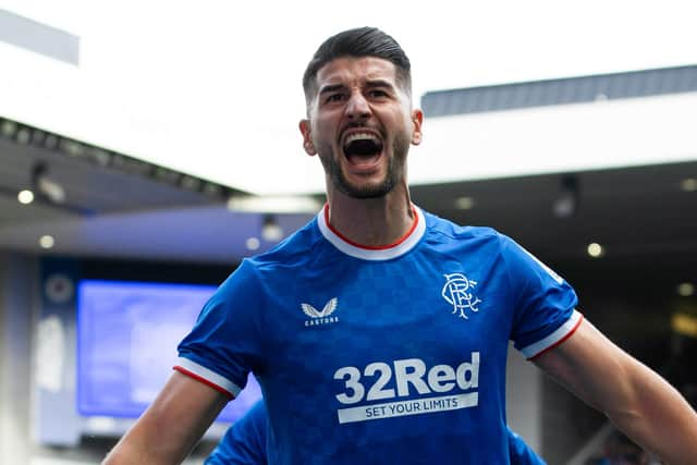 Rangers striker Antonio Colak celebrates scoring the opener in the 4-0 win over St Mirren at Ibrox. (Photo by Alan Harvey / SNS Group)