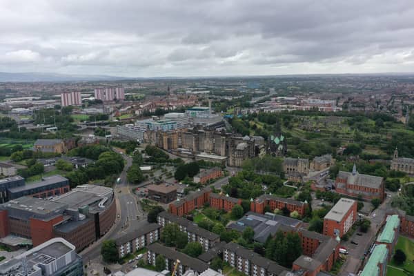 An aerial view of Glasgow  