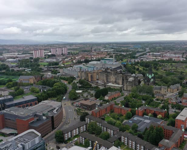 An aerial view of Glasgow  