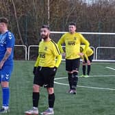 Lesmahagow Juniors boss Neil Schoneville, pictured (1st right) playing for Bellshill last season, has been busy in the transfer market