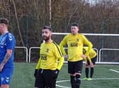 Lesmahagow Juniors boss Neil Schoneville, pictured (1st right) playing for Bellshill last season, has been busy in the transfer market