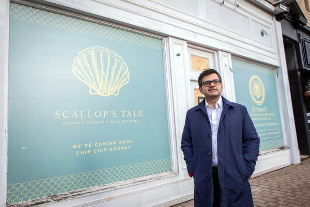 Dr Usman Qureshi owner of new seafood restaurant coming to Bearsden called The Scallop’s Tale.