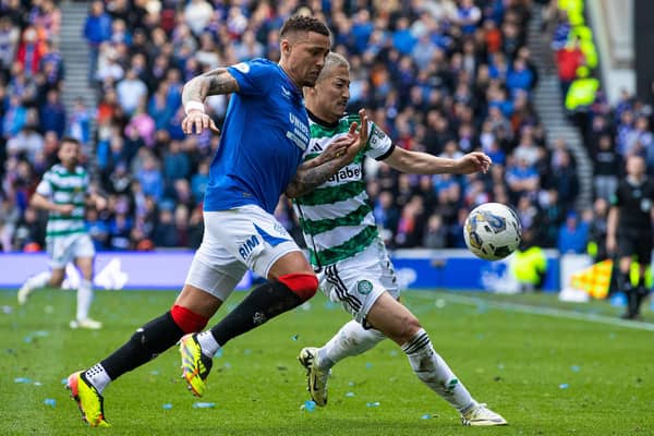 Rangers' James Tavernier and Celtic's Daizen Maeda will do battle once again.