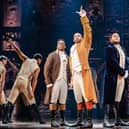 DeAngelo Jones, Shaq Taylor, Billy Nevers and KM Drew Boateng in the hit stage musical Hamilton