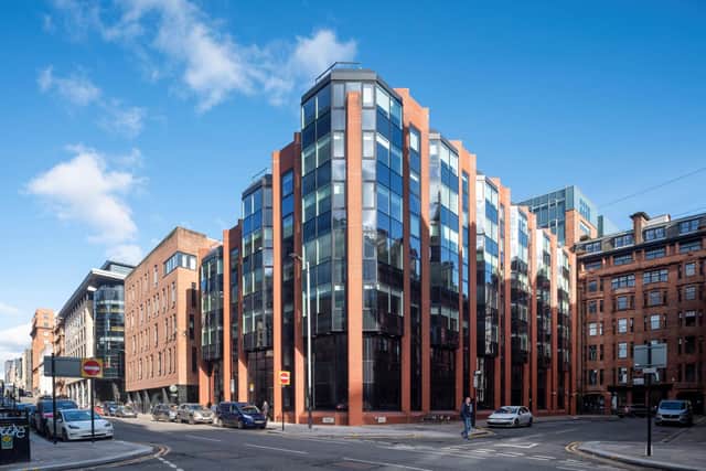 The front of 70 Wellington Street in Glasgow's central business district.