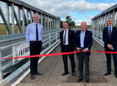 The new £2.4 million bridge was officially opened by Councillor John Anderson on Friday.