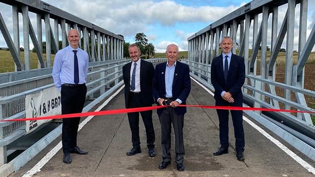 The new ÂŁ2.4 million bridge was officially opened by Councillor John Anderson on Friday.