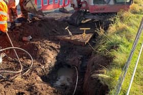 The Openreach team laying the fibre infrastructure along the Biggarshiels Road