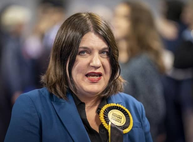 <p>SNP's Susan Aitken at the Glasgow City Council count at the Emirates Arena in Glasgow, in the local government elections.</p>