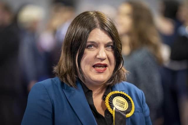 SNP's Susan Aitken at the Glasgow City Council count at the Emirates Arena in Glasgow, in the local government elections.