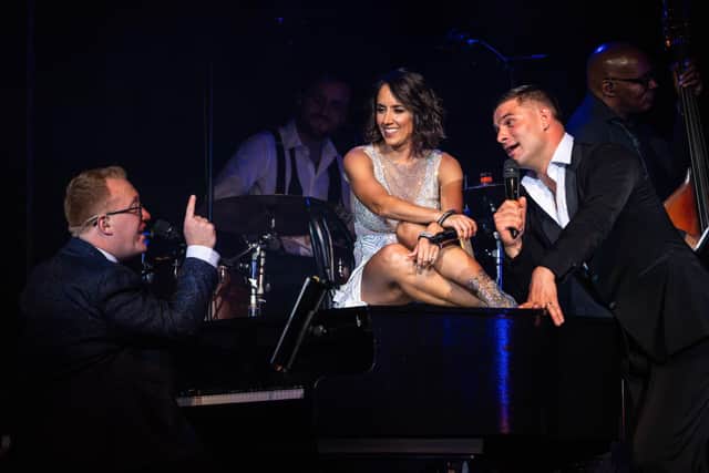 Aljaž & Janette on stage with Tom Seals
