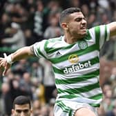 Celtic's Giorgos Giakoumakis helped guide them to the title with his goals.