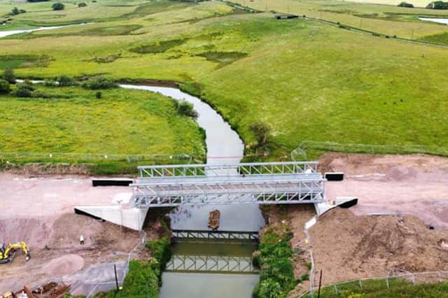 The new Ponfeigh Bridge took three weeks to install