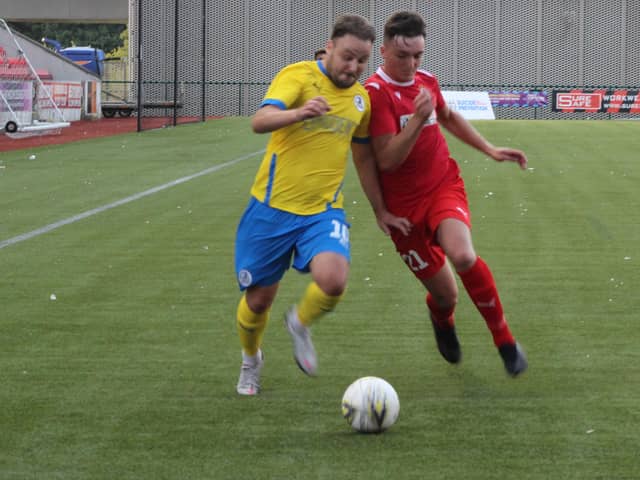 Sean Winter scored Cumbernauld Colts' first goal in their win at East Kilbride (pic: Cumbernauld Colts)
