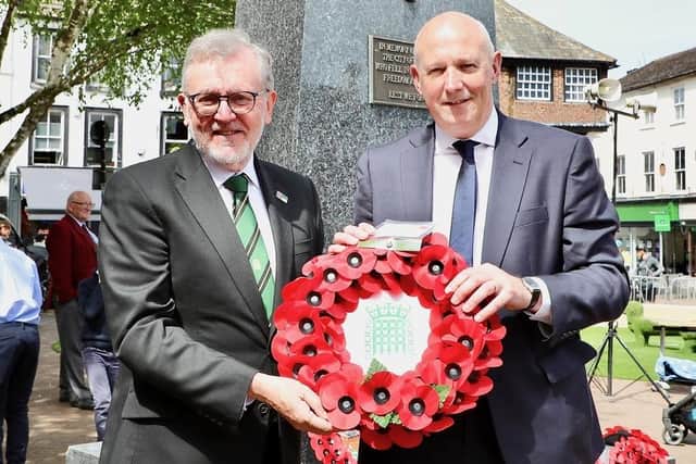 MPs David Mundell and John Stevenson laid a wreath on behalf of the UK Parliament.