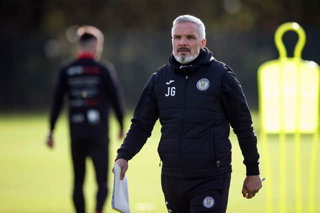 St Mirren manager Jim Goodwin is preparing to take on managerless Hibs on Saturday