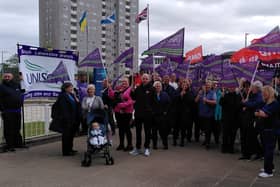 Members of Unison and GMB demonstrated on numerous occasions outside the council’s headquarters to demand the pay increase.