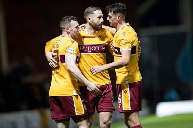 Kevin van Veen (centre) and Connor Shields (left) will battle it out for striking roles at Motherwell