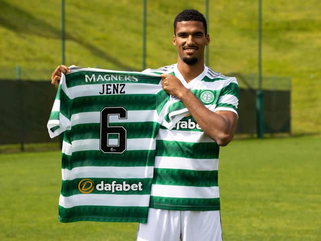 German defender Moritz Jenz is announced as a Celtic player at Lennoxtown after signing on loan from Lorient.  (Photo by Alan Harvey / SNS Group)