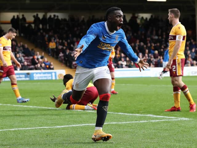 Fashion Sakala of Rangers. (Photo by Ian MacNicol/Getty Images)