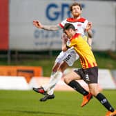 Scott Rumsby in action for Clyde against Partick Thistle (pic: Craig Black Photography)