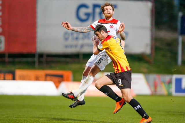 Scott Rumsby in action for Clyde against Partick Thistle (pic: Craig Black Photography)