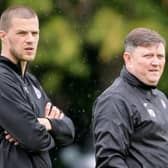 Paul Davies, right, and Craig Gupwell have big ambitions for Carluke Rovers next season (Pic courtesy of Graham Robb Photos)