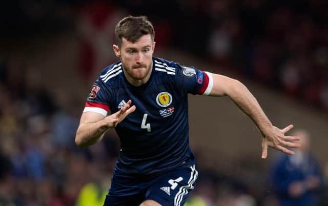 Anthony Ralston in action for Scotland during a FIFA World Cup Qualifier between Scotland and Denmark at Hampden Park, on November 15. (Photo by Craig Foy / SNS Group)