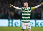 Celtic captain Callum McGregor directs his team-mates during the 3-0 defeat to Real Madrid. (Photo by Alan Harvey / SNS Group)