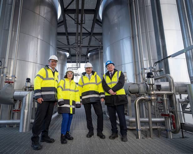 Celtic Renewables chairman Brett Simpson, Deputy First Minister Kate Forbes, Celtic Renewables CEO Mark Simmers and Scottish Enterprise CEO Adrian Gillespie.
