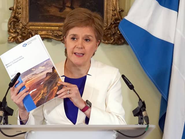 First Minister Nicola Sturgeon launches 'Renewing Democracy through Independence' (Photo by Andrew Milligan - Pool/Getty Images)