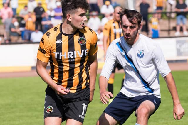 Caledonian Braves in action against Berwick Rangers on the opening day of the season (Pic: Ian Runciman)