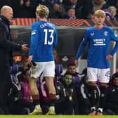 Rangers' Todd Cantwell reacts after being substituted during the UEFA Europa League Group C match against Aris Limassol.