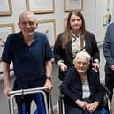 Eastbank Care Home residents and staff with John Mason, MSP for Glasgow Shettleston.