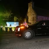 President Joe Biden arrives at the Dalmahoy Hotel & Country Club in Kirknewton where he will stay while attending COP26 in Glasgow.