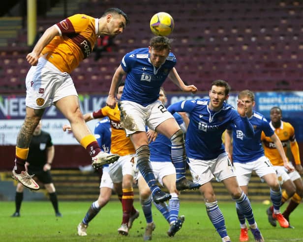 Motherwell's Tony Watt in action against St Johnstone last season (Pic by Ian McFadyen)