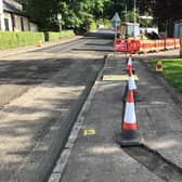 Roadworks at Milngavie