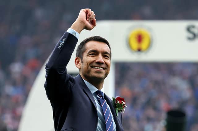 <p>Giovanni van Bronckhorst ended his first six months as Rangers manager with silverware after victory over Hearts in the Scottish Cup final. (Photo by Ian MacNicol/Getty Images)</p>