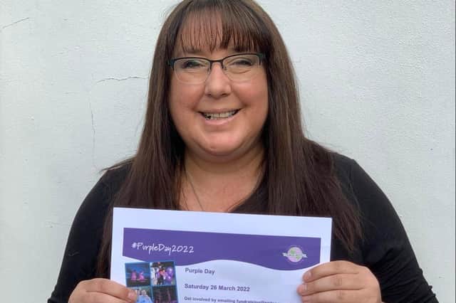 Councillor Annette Ireland promotes Purple Day