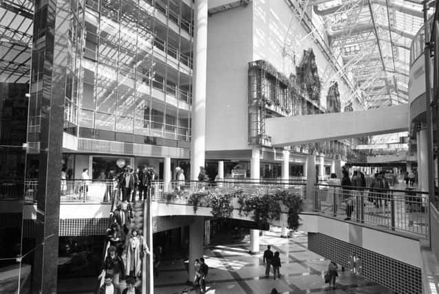 Interior of the St Enoch Centre, May 1990.