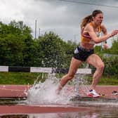 Emily McNicol in 3000m steeplechase (Pic Bobby Gavin)