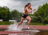 Emily McNicol in 3000m steeplechase (Pic Bobby Gavin)
