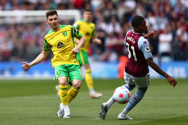 Billy Gilmour experienced a difficult loan spell at Norwich City as they were relegated from the English Premier League. (Photo by Marc Atkins/Getty Images)