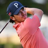 Ewen Ferguson of Scotland tees off during the Challenge de Espana in Cadiz. (Photo by Octavio Passos/Getty Images)