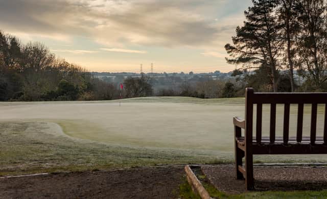 A wintery scene and great views from the golf course. Image: Pellier Photography