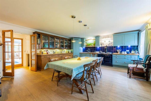The spacious open-plan kitchen.