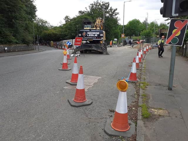 Auchenhowie Road works Milngavie